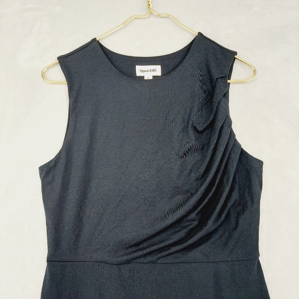NWT Open Edit Pleated Sleeveless Minidress in Black P3491 - Picture 4 of 8